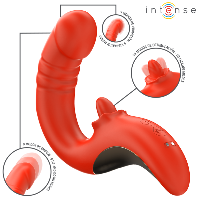 INTENSE - PAULINA VIBRATORE E STIMOLATORE A FORMA DI U ROSSO - immagine 4