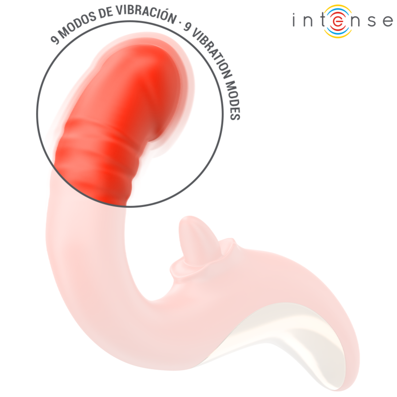 INTENSE - PAULINA VIBRATORE E STIMOLATORE A FORMA DI U ROSSO - immagine 8