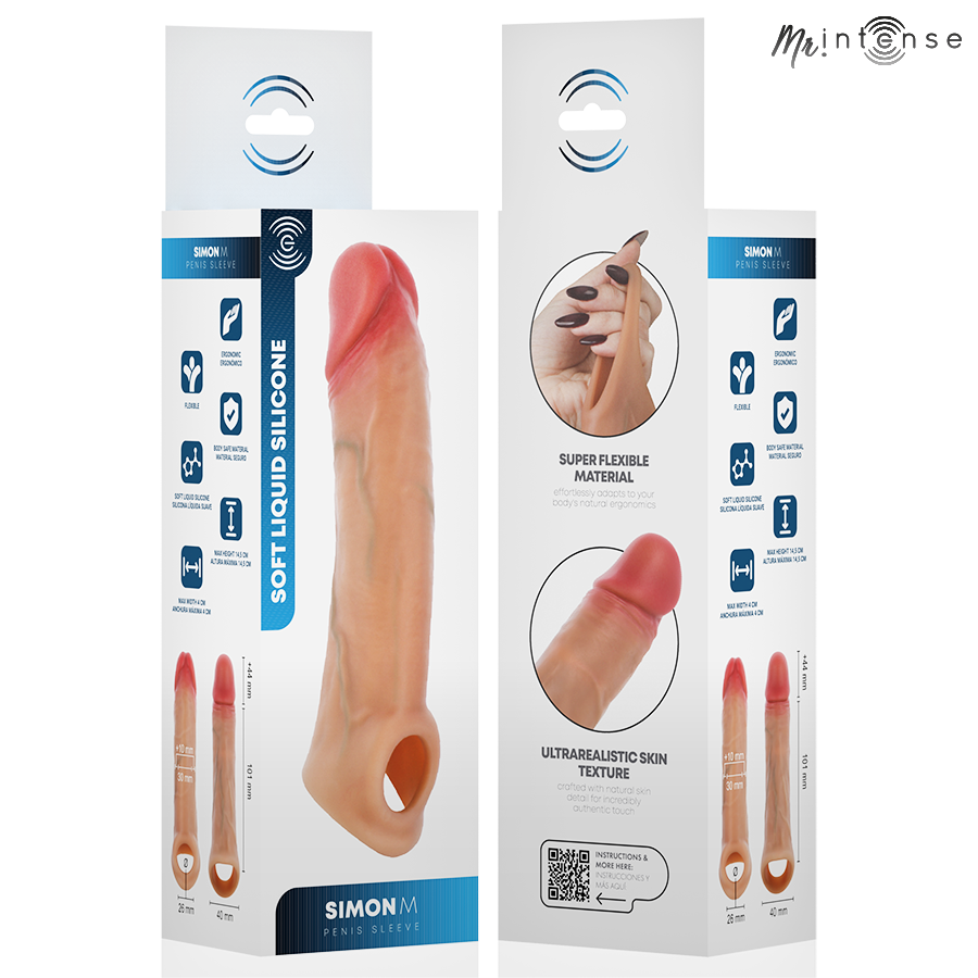 MR INTENSE - SIMON M CUSTODIA PER PENE IN SILICONE 14,5 CM -Ø- 4 CM - immagine 4
