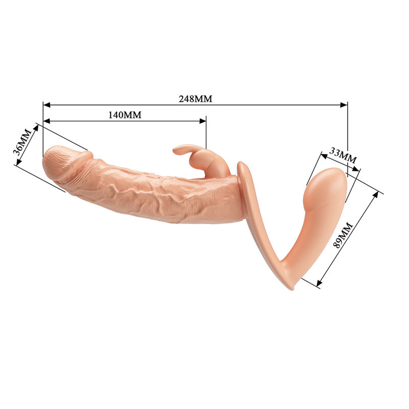 BAILE - CHARLOTTE HOLLOW DOPPIA PENETRAZIONE STRAP-ON FLESH - immagine 11