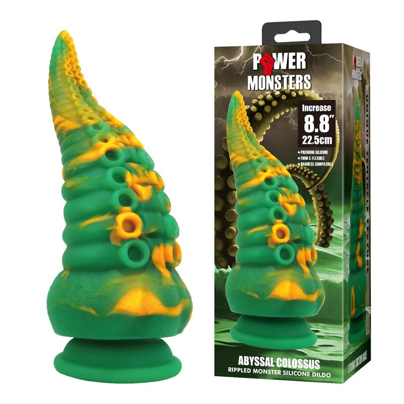 POWER MONSTERS - ABYSSAL COLOSSUS BICOLOR FANTASY DILDO IN SILICONE 22.5 CM Ø 6 CM - immagine 7