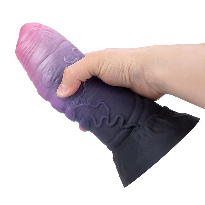 POWER MONSTERS - DREADFUL FIEND BICOLOR FANTASY SILICONE DILDO 24 CM Ø 6 CM - immagine 3