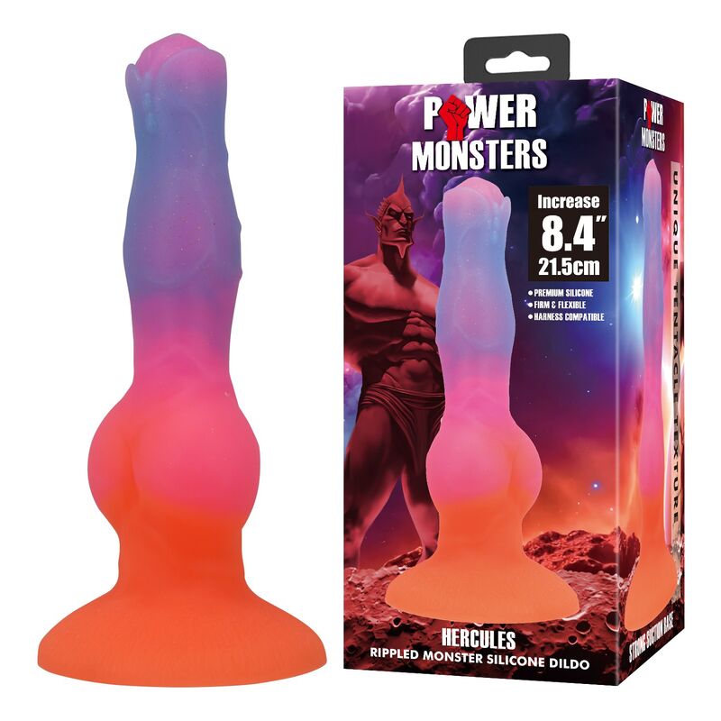 POWER MONSTERS - DILDO IN SILICONE HERCULES FANTASY 21,5 CM Ø 5 CM - immagine 2