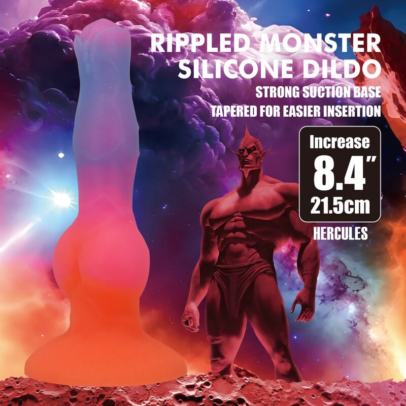 POWER MONSTERS - DILDO IN SILICONE HERCULES FANTASY 21,5 CM Ø 5 CM - immagine 7