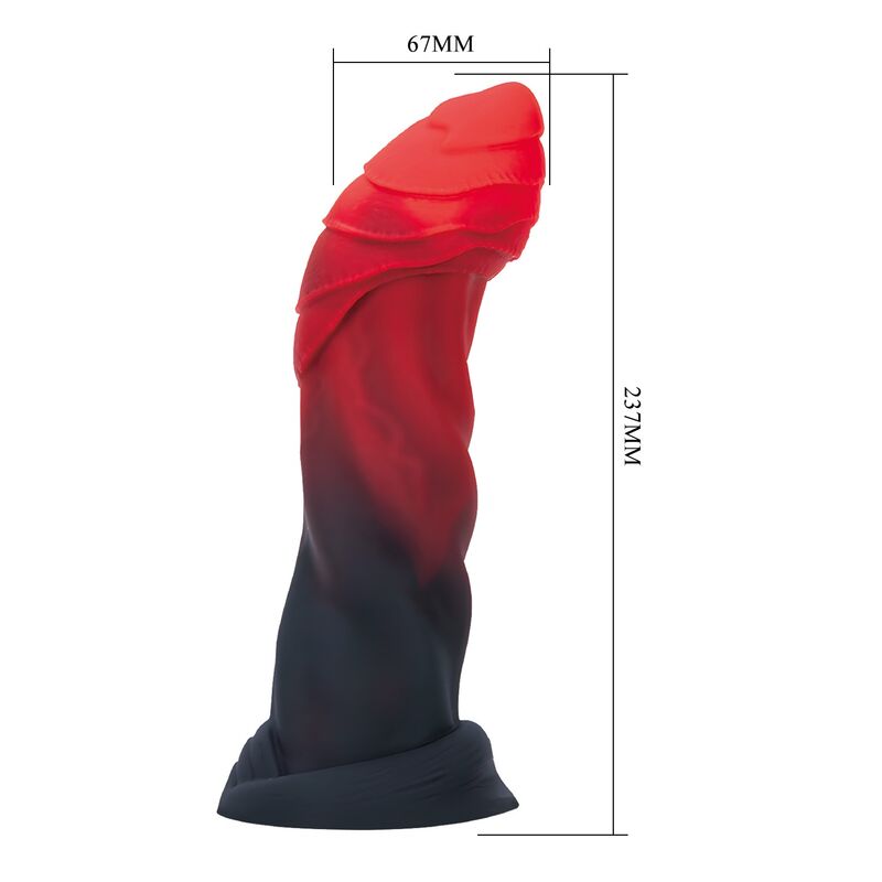 POWER MONSTERS - DILDO IN SILICONE BIGOLIATH BICOLORE FANTASY 25 CM Ø 6 CM - immagine 2
