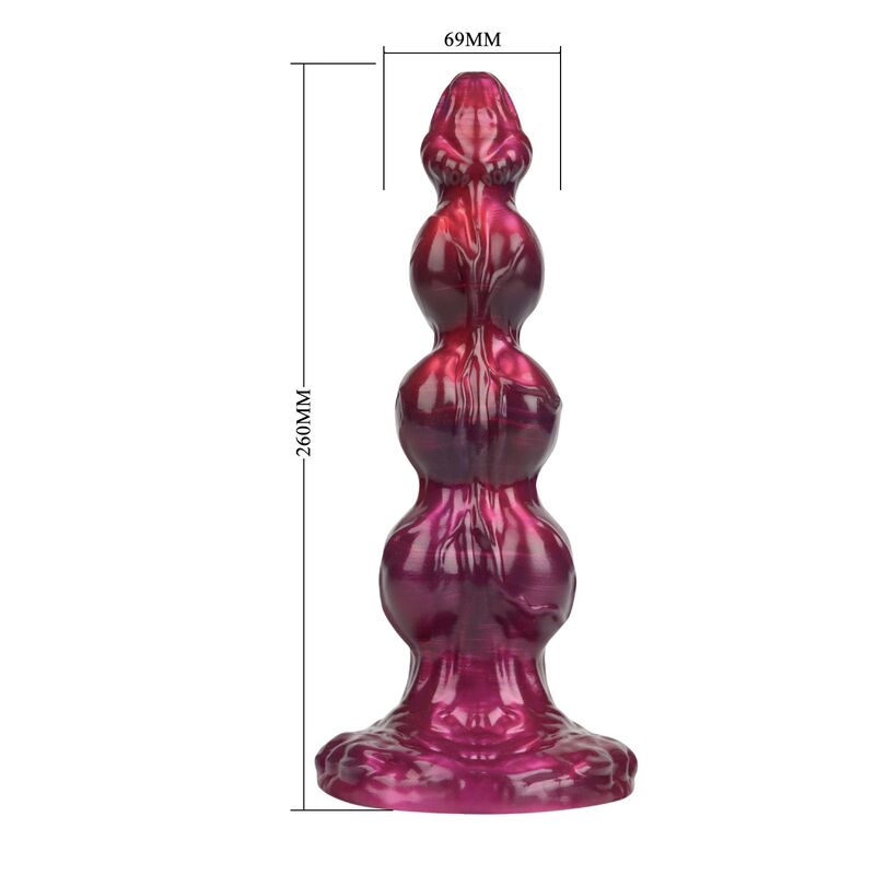 POWER MONSTERS - PRIMAL BEASTLORD DILDO IN SILICONE ROSA TRASLUCIDO FANTASY 26 CM Ø 5 CM - immagine 5