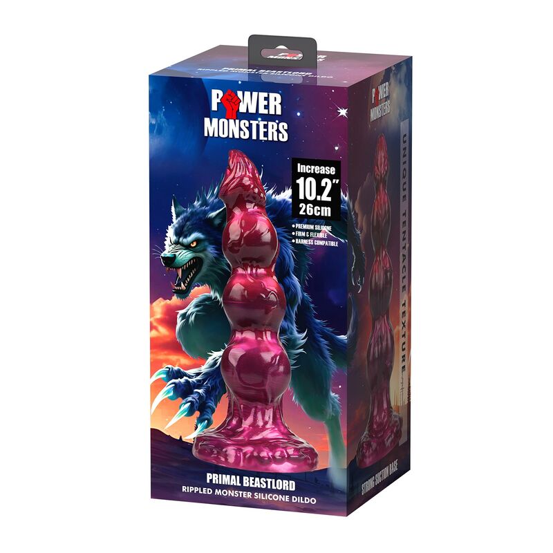 POWER MONSTERS - PRIMAL BEASTLORD DILDO IN SILICONE ROSA TRASLUCIDO FANTASY 26 CM Ø 5 CM - immagine 6